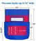 Carson Dellosa 15"W x 19"H Blue and Red Chairback Buddy, Desk Chair Back Pocket Organizer for School Supplies with Name Tag, Classroom Organization and Storage